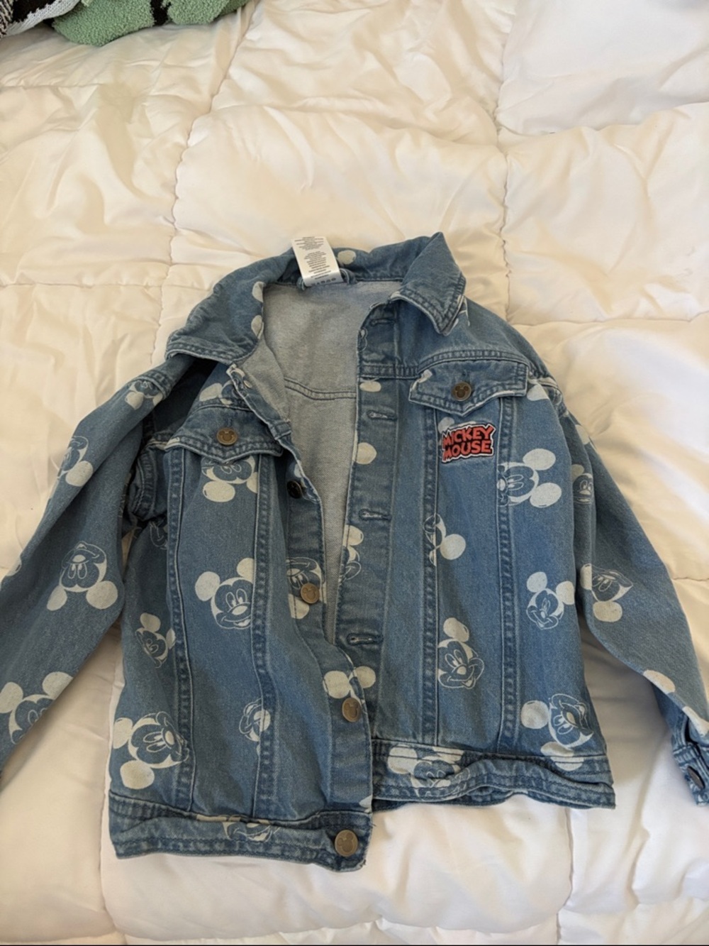 Disney Light Blue Denim Mickey Print Jacket